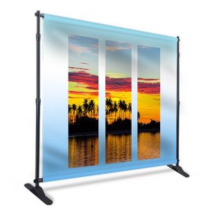 10 by 8 inch telescoping banner stands