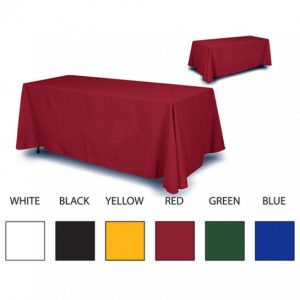 Solid Table Throw - 8 Feet Wide - 4 Sides - Easy Order Banners