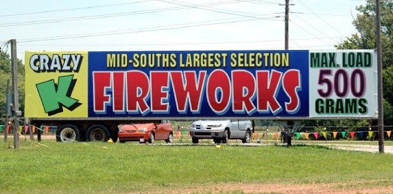 Advertising Banner - Crazy K Fireworks