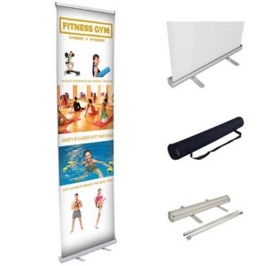 24 by 81 inch standard retractable banner stands