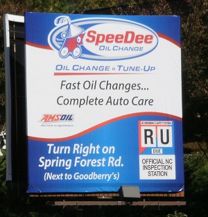 Custom Automotive Banner - SpeeDee Oil Change