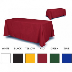 Solid Table Throw - 6 Feet Wide - 4 Sides - Easy Order Banners