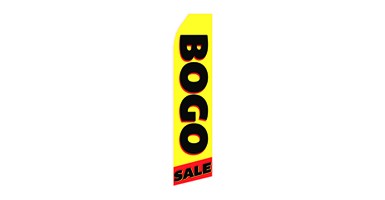 sale feather flag that says BOGO sale