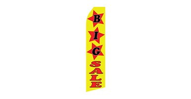 sale feather flag that says big sale