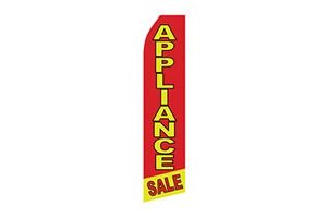 red and yellow sale feather flag that says appliance sale