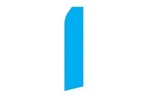 light blue solid color feather flag