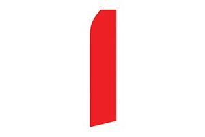 red solid color feather flag