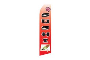 restaurant feather flag that says sushi