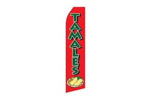 restaurant feather flag that says tamales