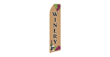 restaurant feather flag that says winery