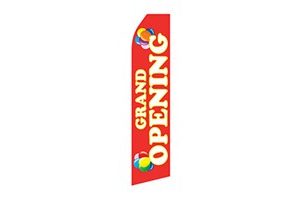 feather flag that says grand opening