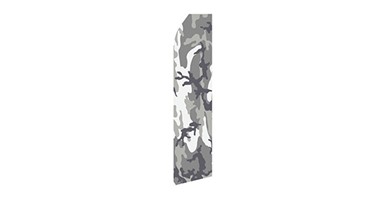 Gray Military feather flag with camouflage pattern