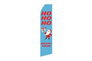 Ho Ho Ho Merry Christmas Feather Flag