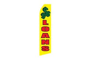 automotive feather flag that says auto loans