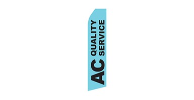 automotive feather flag that says quality ac service