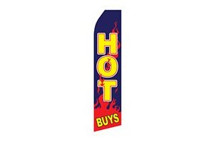 automotive feather flag that says hot buys